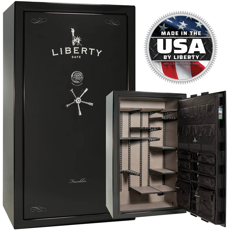 Liberty Safe Franklin 50 in Black Gloss with Chrome.