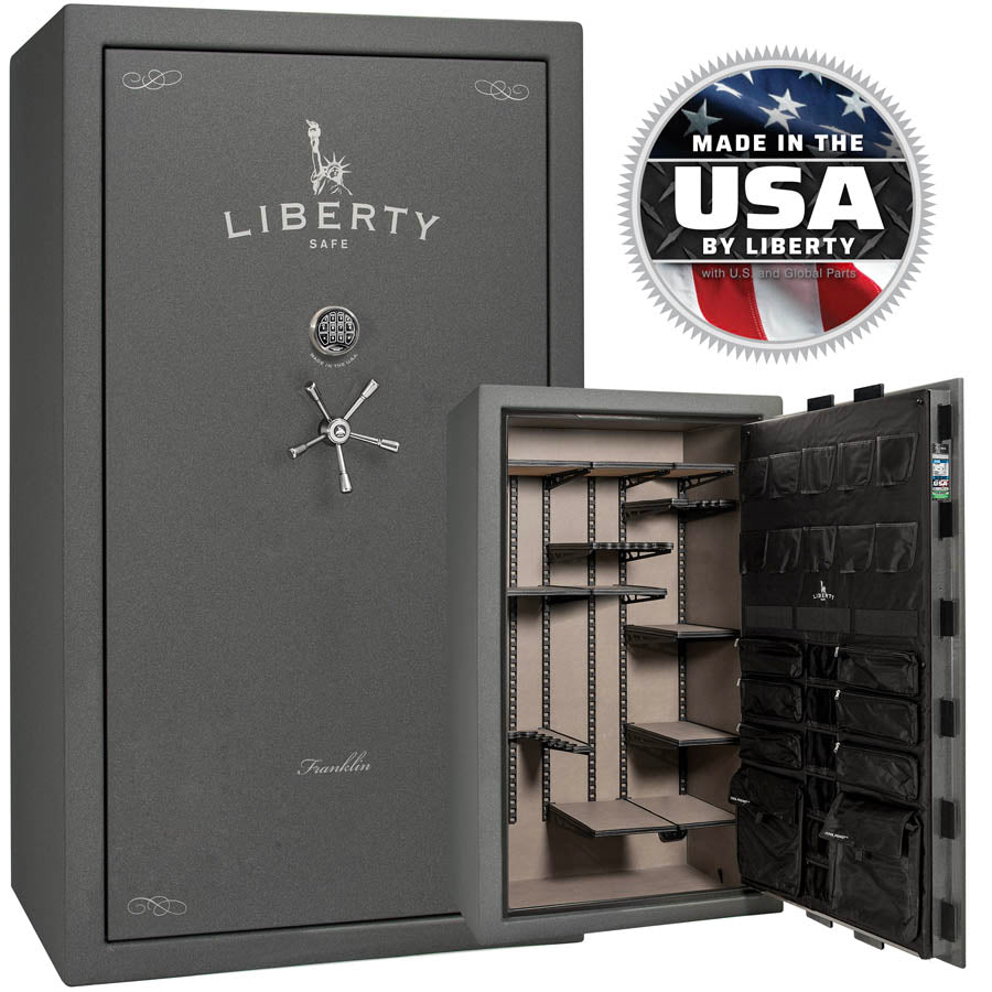 Liberty Safe Franklin 50 in Textured Granite with Chrome.