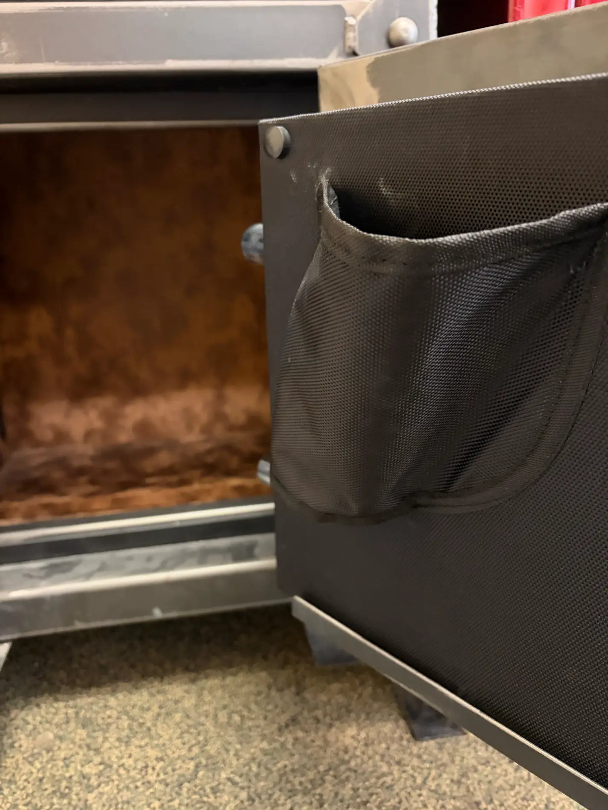 Interior of Rhino Metals Longhorn LNS2618 safe with adjustable shelving and storage space