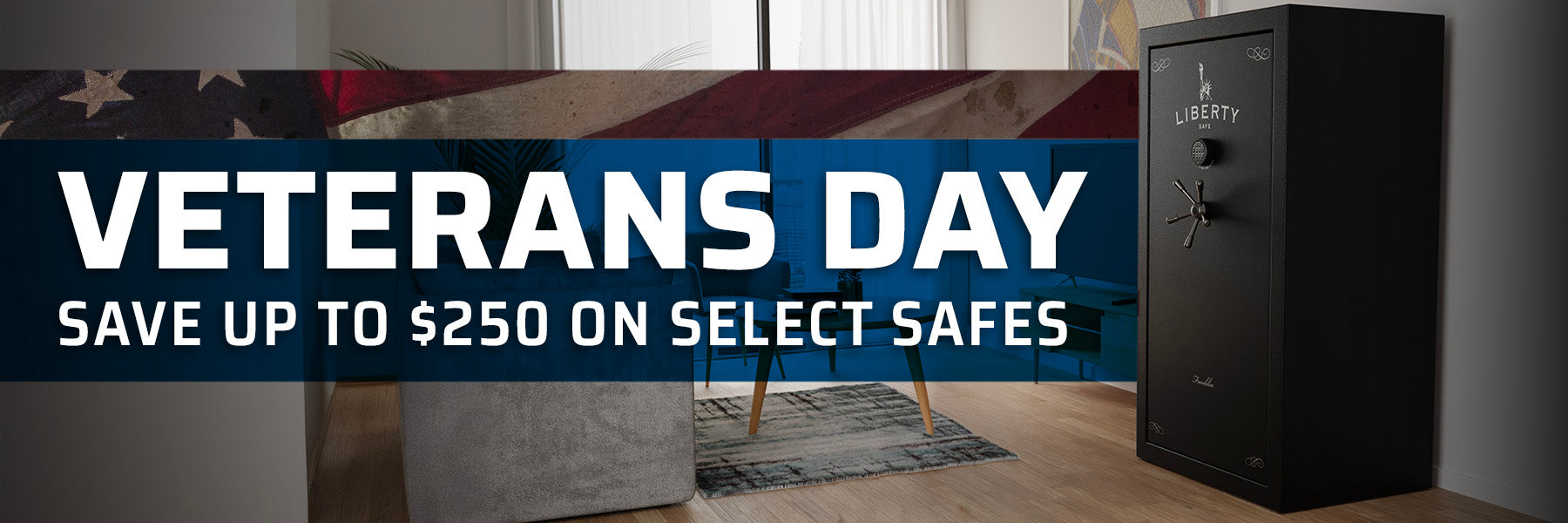 Liberty Safes Veterans Day sale saves you up to $259 on selected safes.