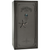 Liberty Safe National Magnum 25 in Gray Charcoal Feathered Edge Gloss with Black Chrome Electronic Lock, closed door.