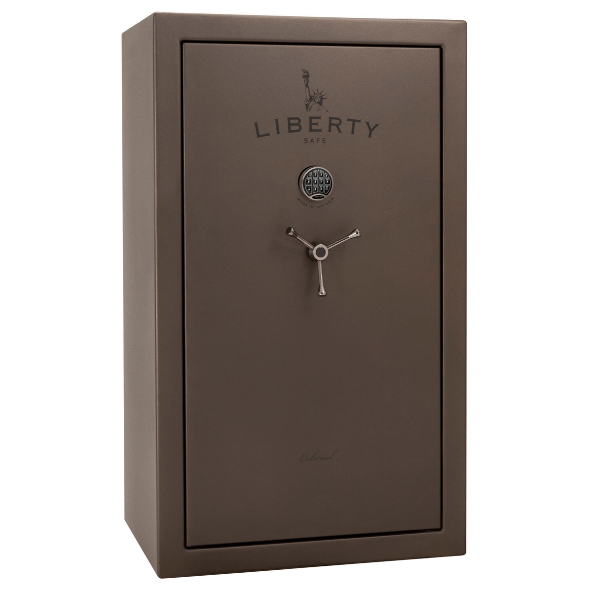 Liberty Colonial 30 Safe in Textured Bronze with Black Chrome Electronic Lock.