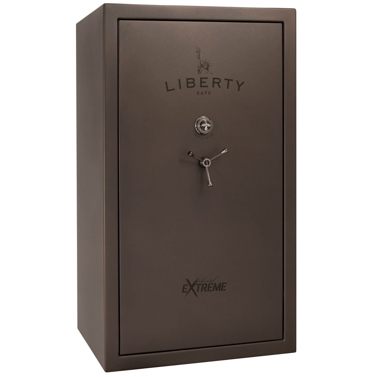 Liberty Colonial 50 Extreme Safe in Textured Bronze with Black Chrome Mechanical Lock.