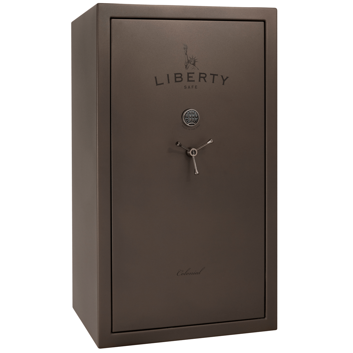 Liberty Colonial 50 Safe in Textured Bronze with Black Chrome Electronic Lock.