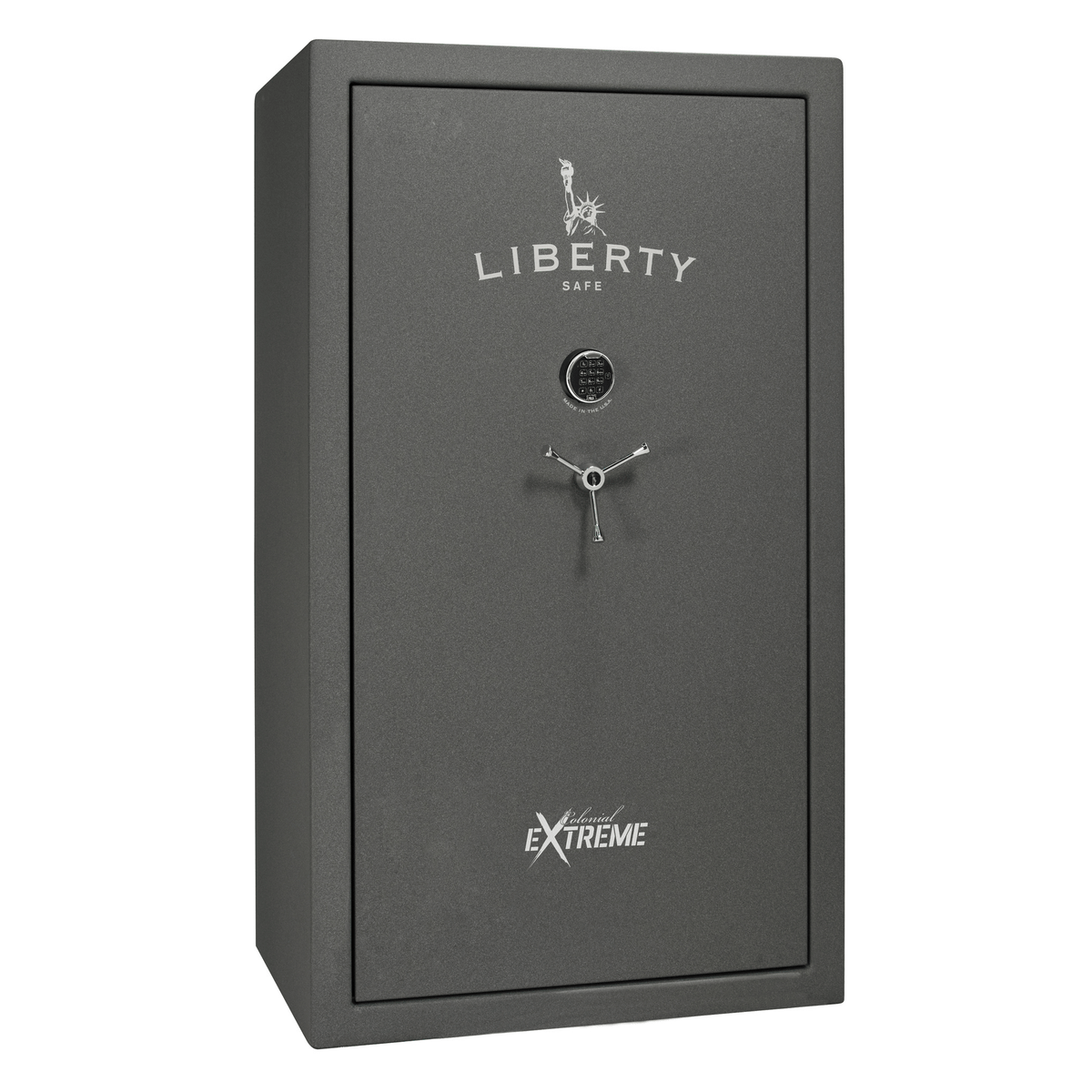 Liberty Colonial 50 Extreme Safe in Textured Granite with Chrome Electronic Lock.