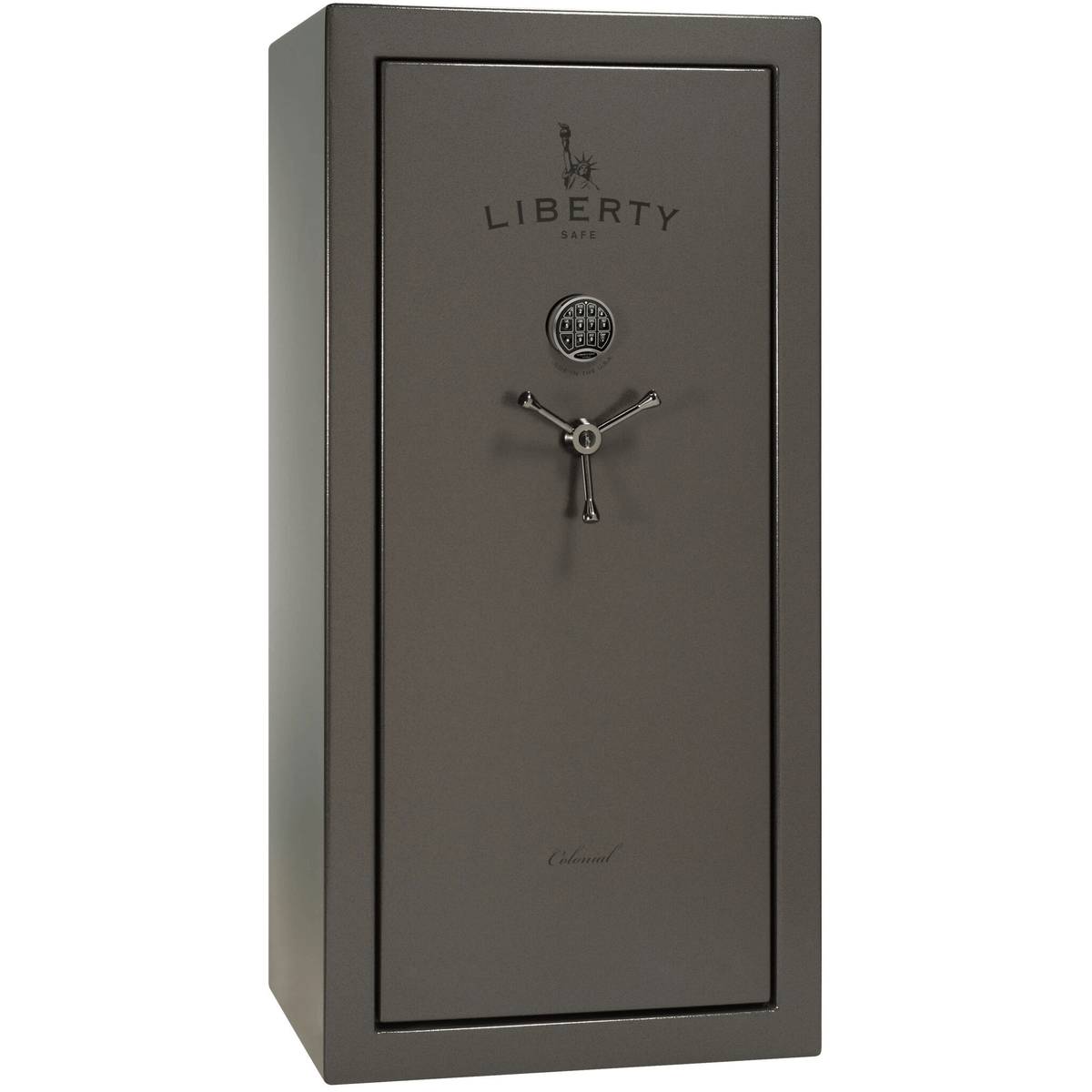 Liberty Colonial 23 Safe in Gray Marble with Black Chrome Electronic Lock.