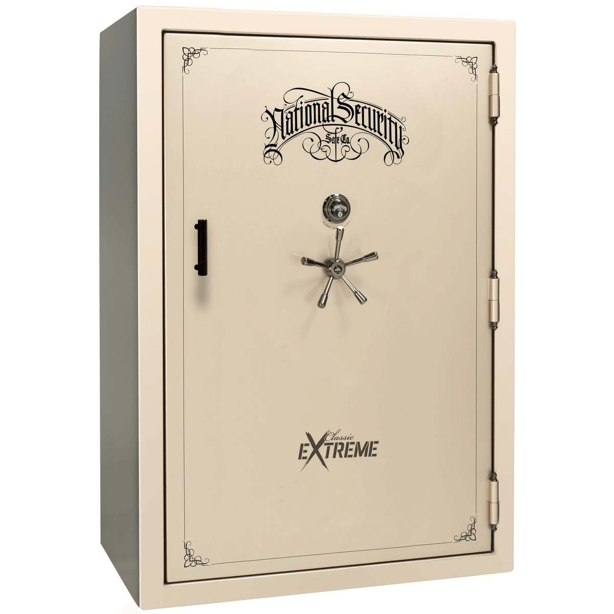Liberty Classic Select Extreme Wide Body Safe in Champagne Gloss with Black Chrome Mechanical Lock.