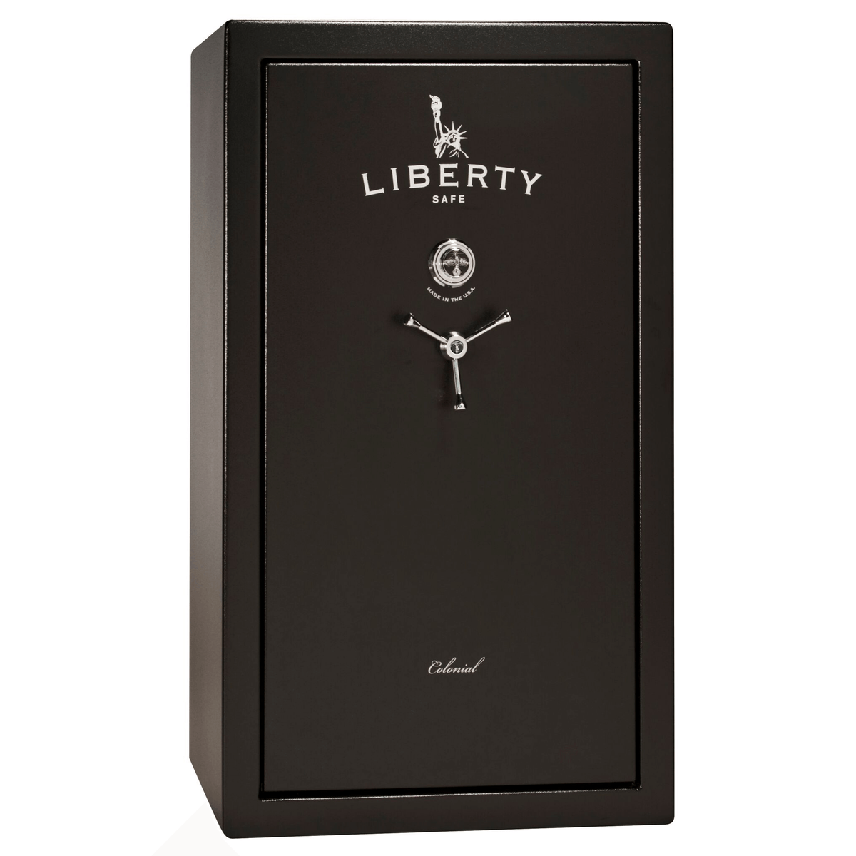 Liberty Colonial 30 Safe in Black Gloss with Chrome Mechanical Lock.
