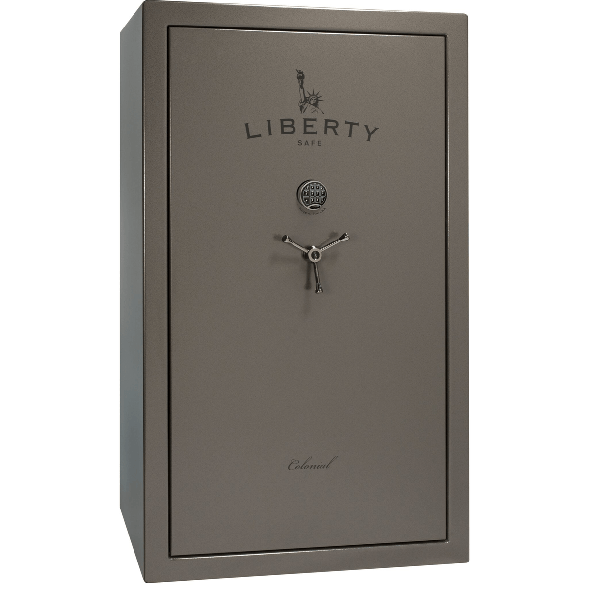 Liberty Colonial 50 Safe in Gray Marble with Black Chrome Electronic Lock.