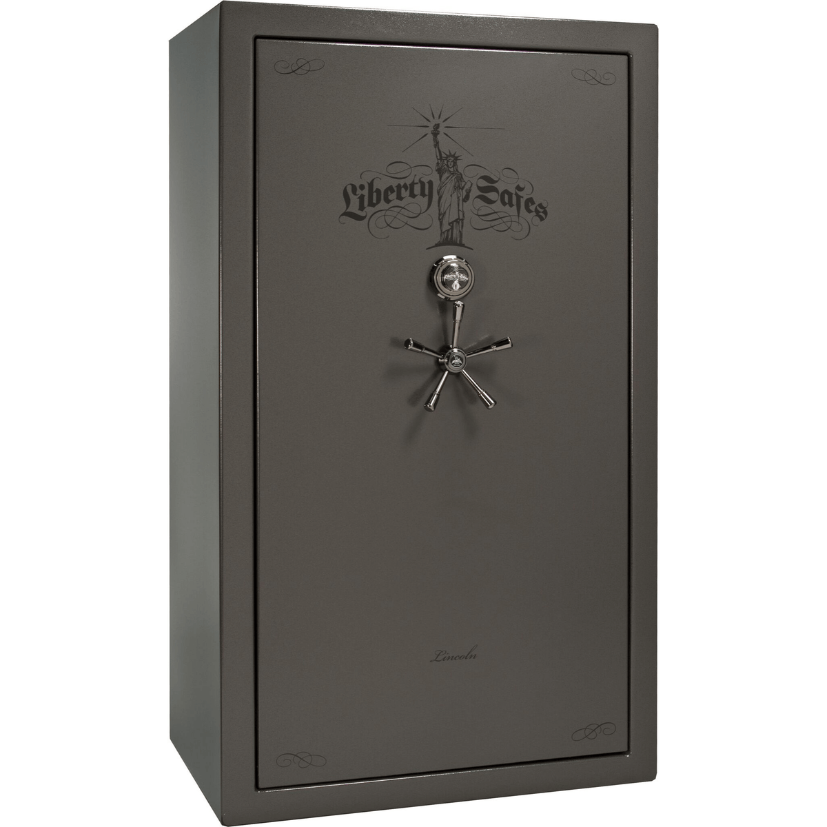 Liberty Lincoln 50 Safe in Gray Marble with Black Chrome Mechanical Lock.