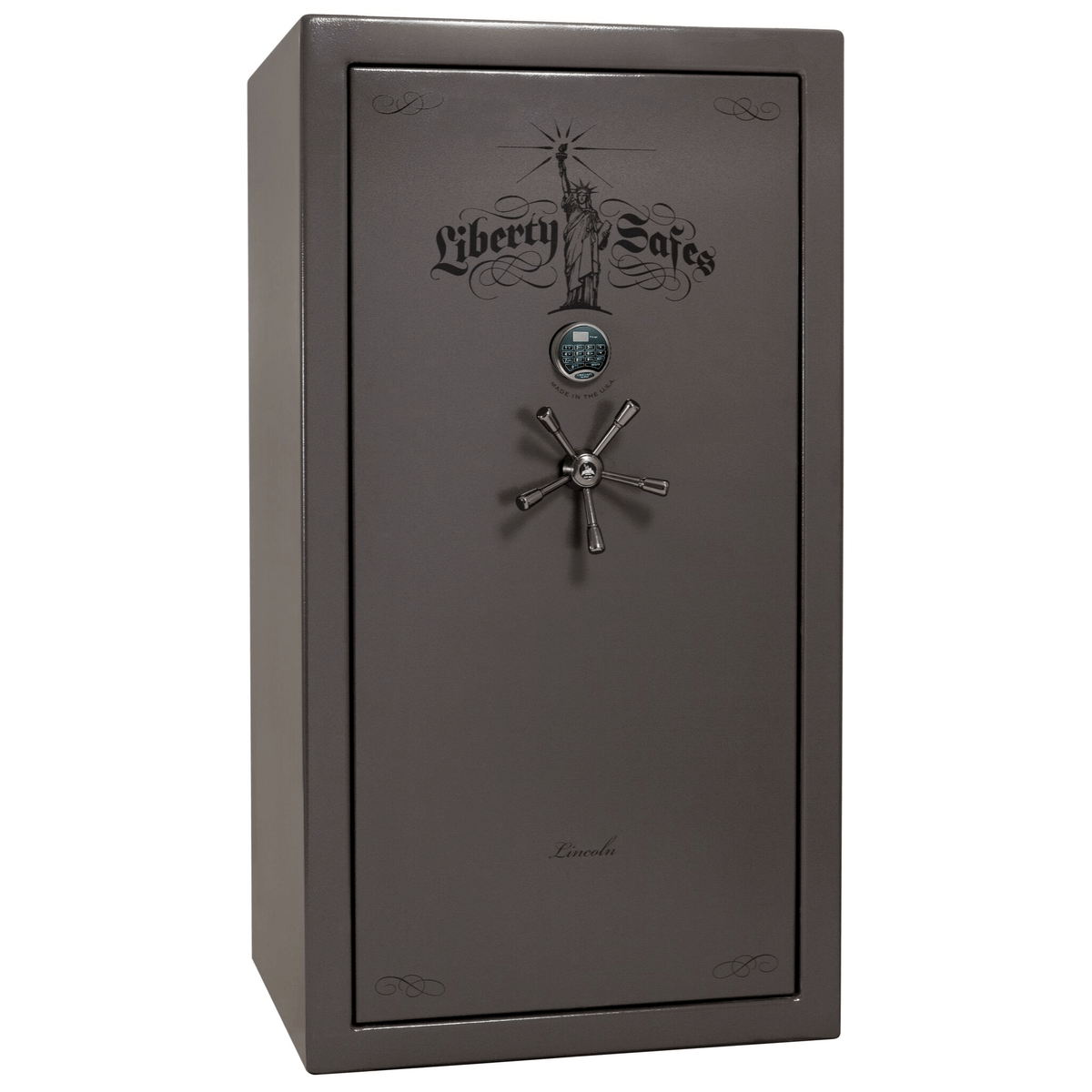 Liberty Lincoln 40 Safe in Gray Marble with Black Chrome Electronic Lock.