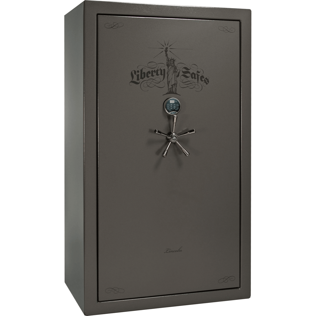 Liberty Lincoln 50 Safe in Gray Marble with Black Chrome Electronic Lock.