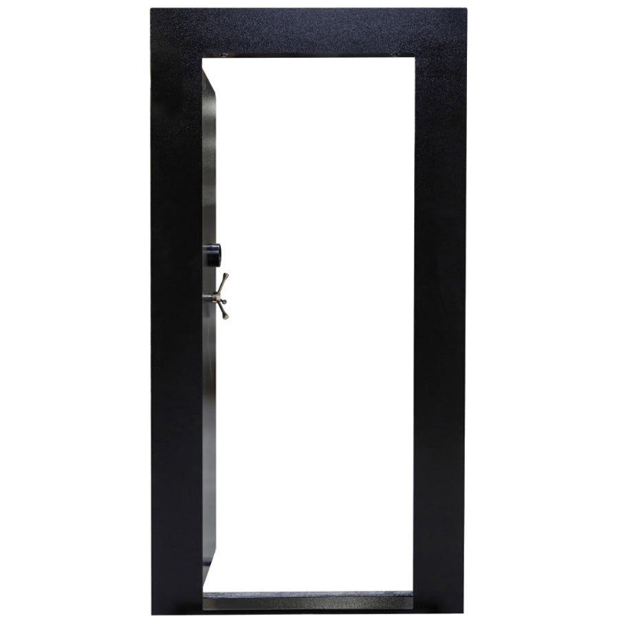Blockade Vault Door Left-Inswing in Textured Black with Black Electronic Lock- Door Open