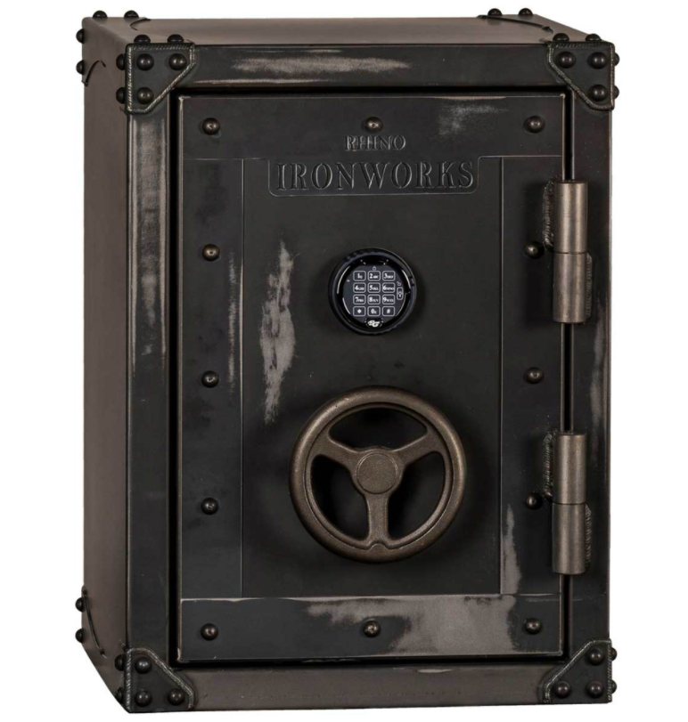 Rhino Ironworks CIWD3022 hand-antiqued and distressed exterior.