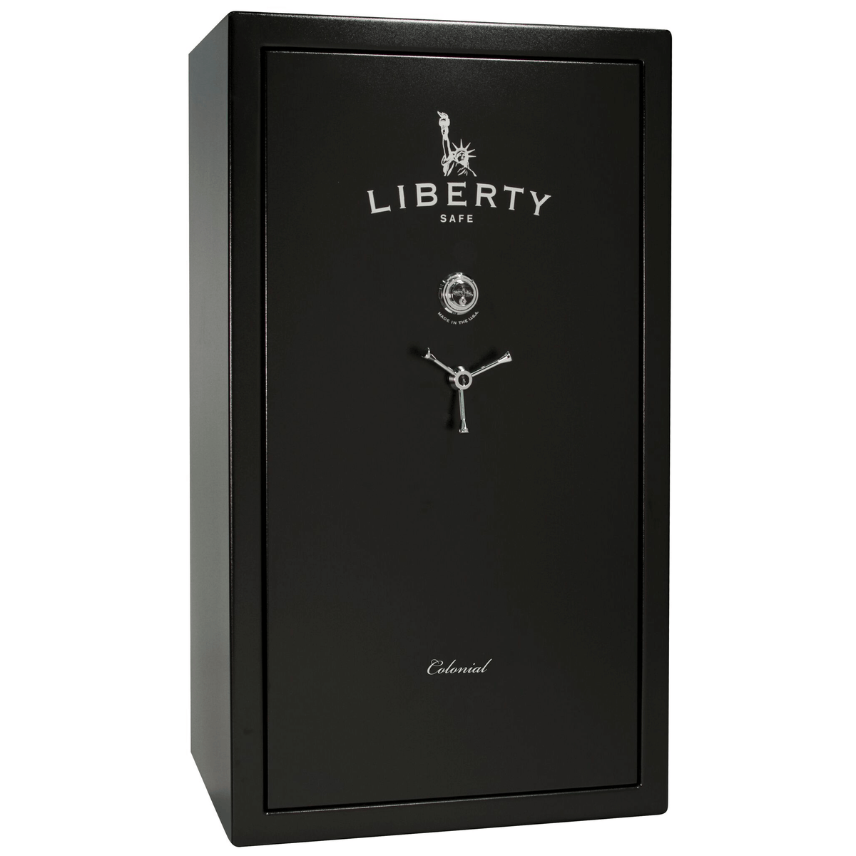 Liberty Colonial 50 Safe in Black Gloss with Chrome Mechanical Lock.