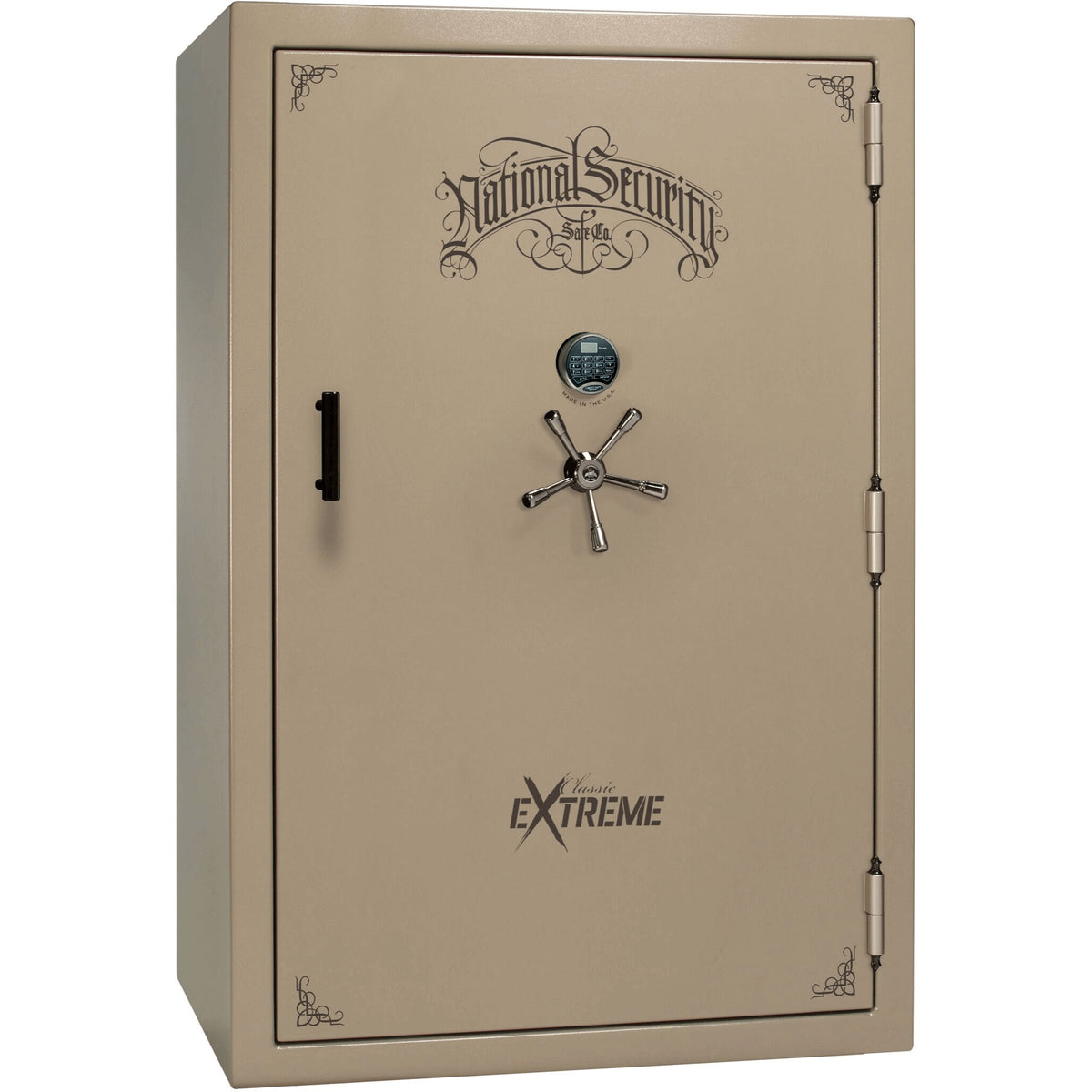 Liberty Classic Select Extreme Wide Body Safe in Champagne Marble with Black Chrome Electronic Lock.