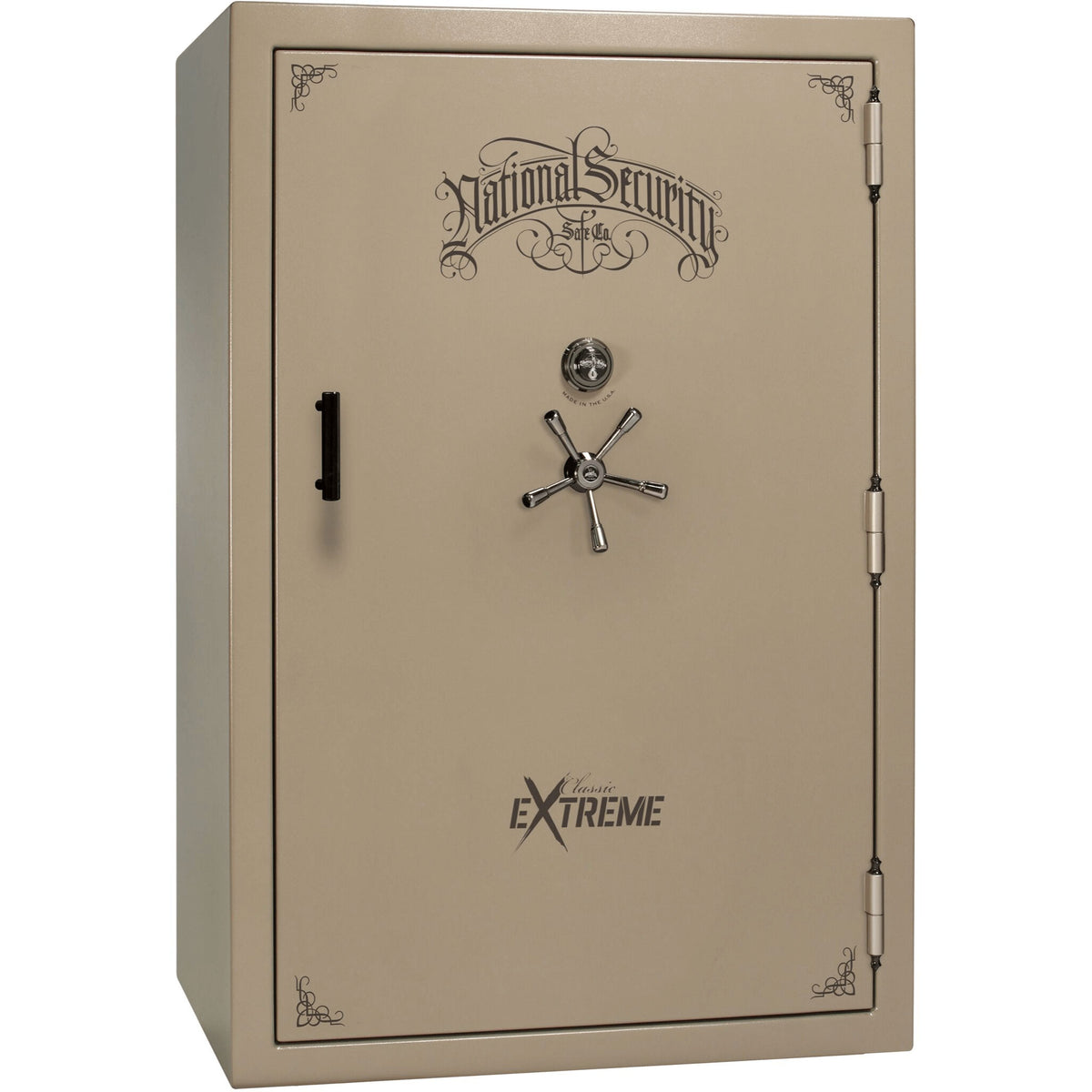 Liberty Classic Select Extreme Wide Body Safe in Champagne Marble with Black Chrome Mechanical Lock.
