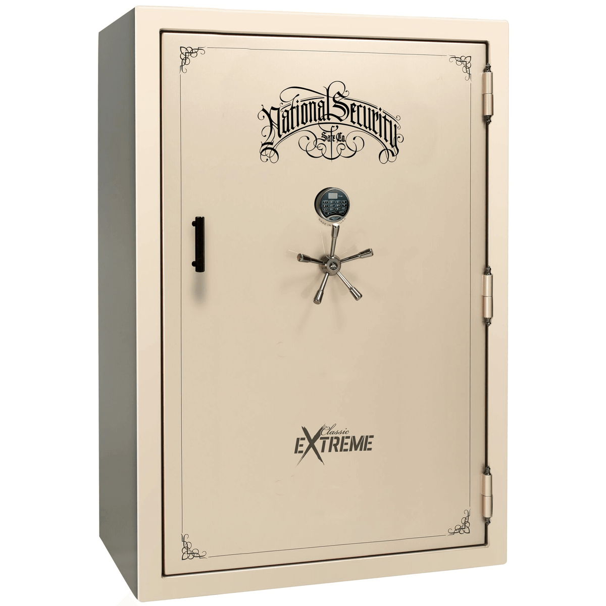 Liberty Classic Select Extreme Wide Body Safe in Champagne Gloss with Black Chrome Electronic Lock.