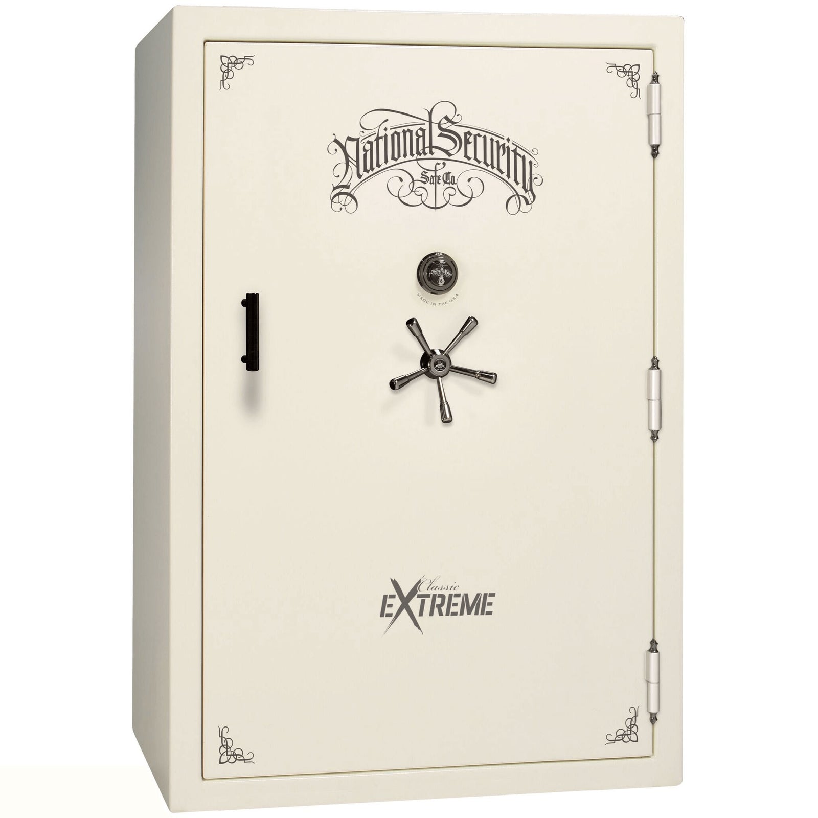 Liberty Classic Select Extreme Wide Body Safe in White Marble with Black Chrome Electronic Lock.