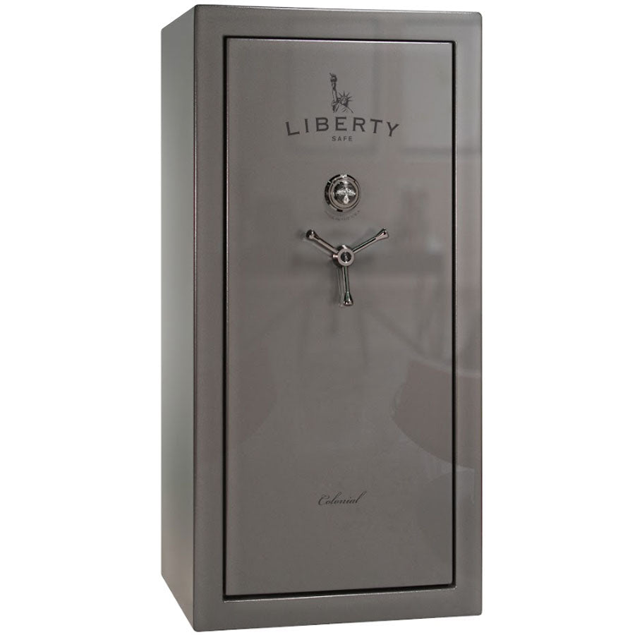 Liberty Colonial 23 Safe in Gray Gloss with Black Chrome Mechanical Lock.