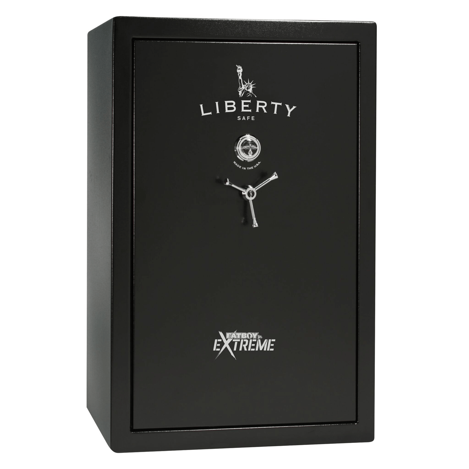 Fatboy Junior Extreme Safe in Textured Black with Chrome Electronic Lock.