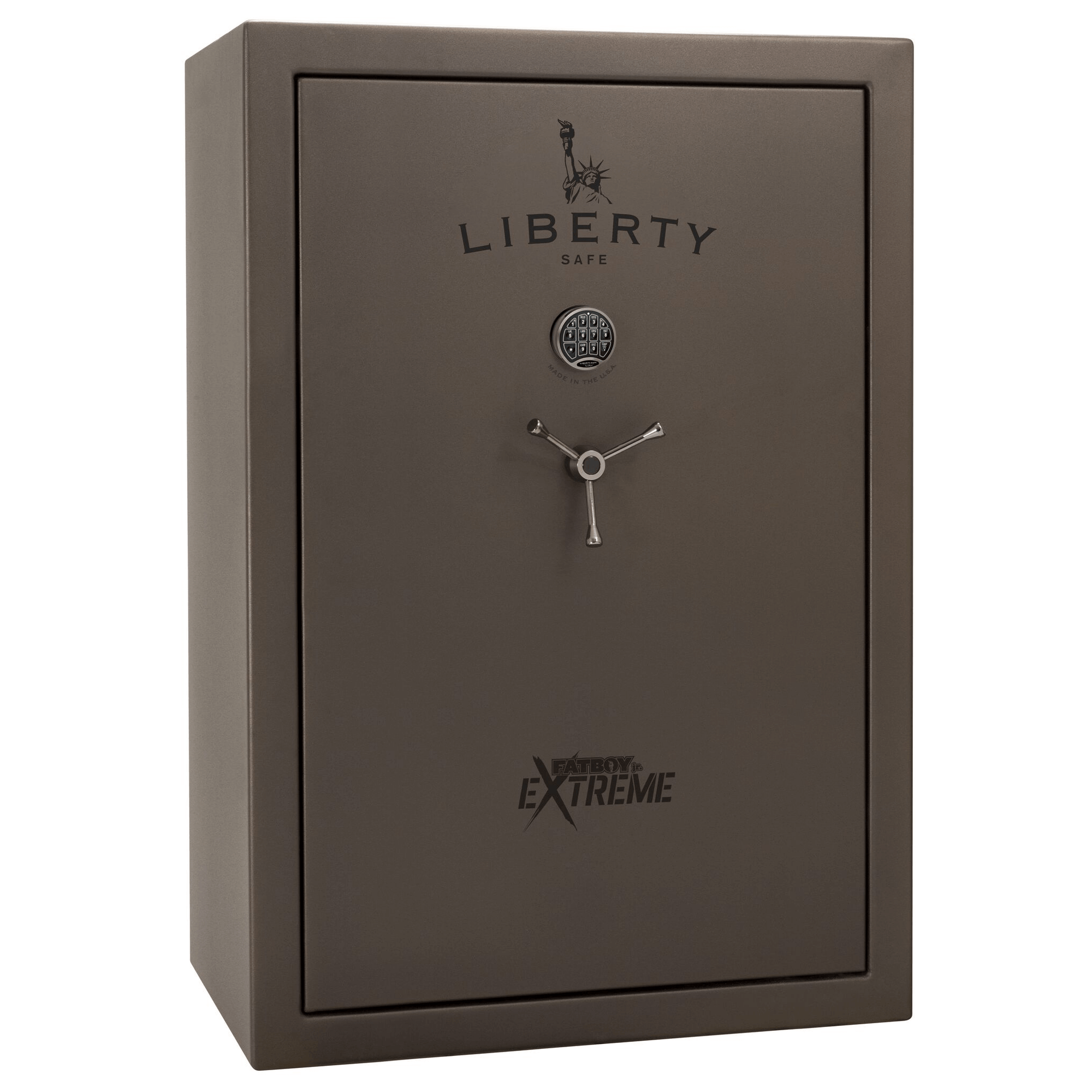 Fatboy Junior Extreme Safe in Textured Bronze with Black Chrome Electronic Lock.