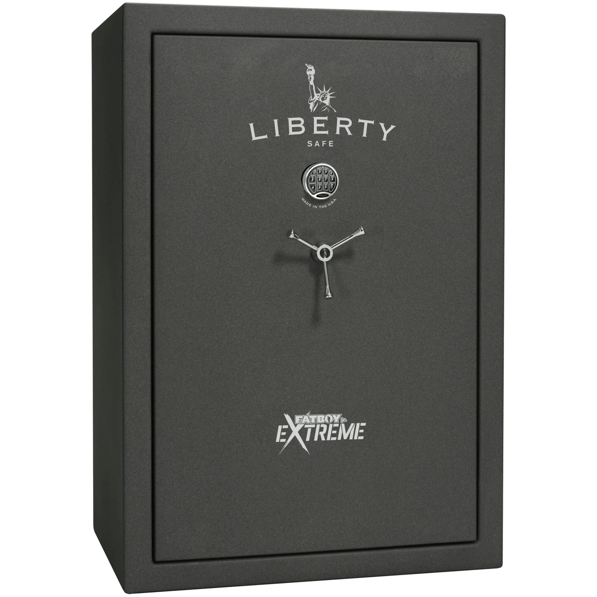 Fatboy Junior Extreme Safe in Textured Granite with Chrome Electronic Lock.