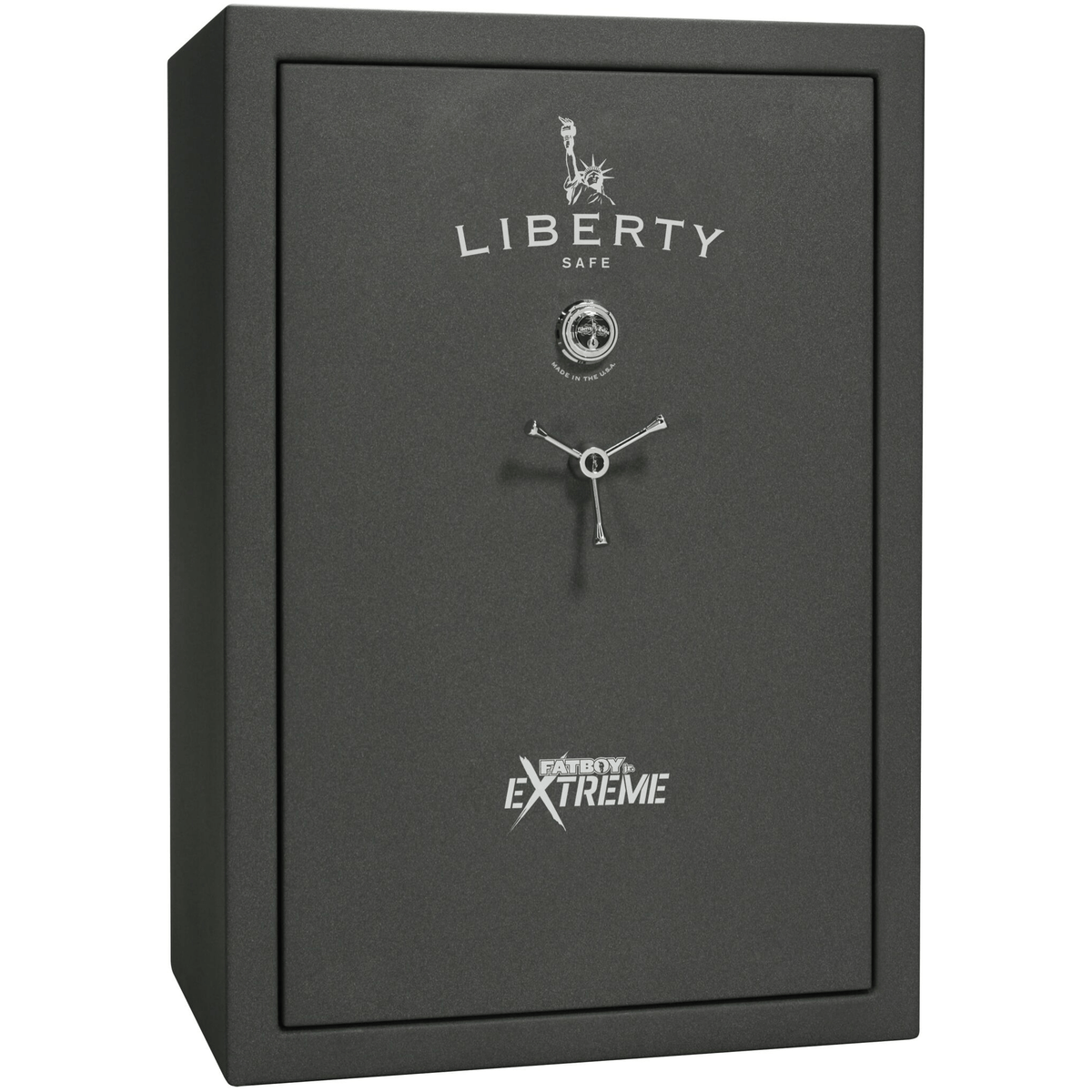 Fatboy Junior Extreme Safe in Textured Granite with Chrome Mechanical Lock.