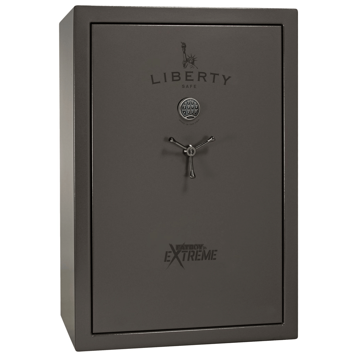 Fatboy Junior Extreme Safe in Gray Marble with Black Chrome Electronic Lock.