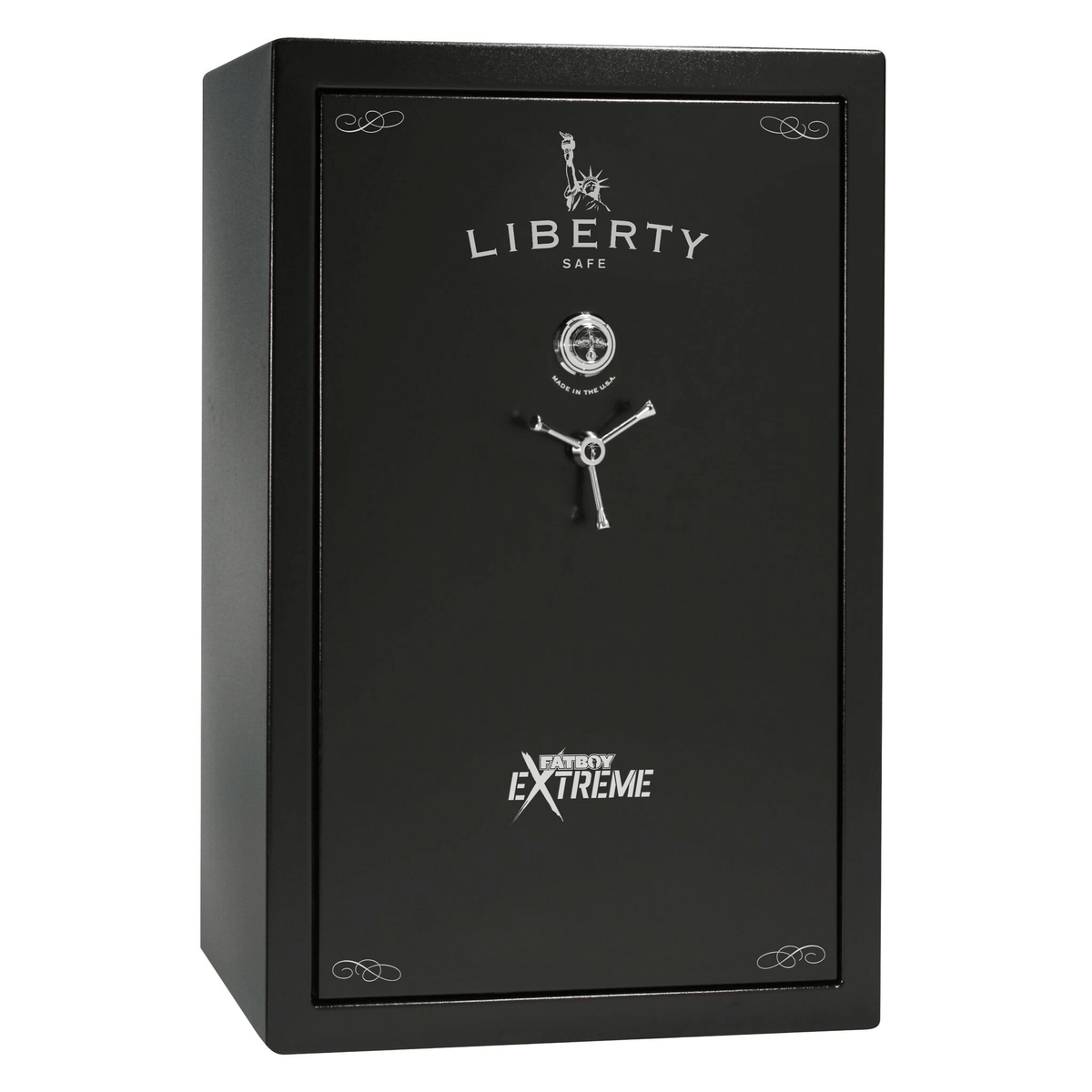 Lincoln Fatboy Extreme 64XT Safe in Textured Black with Chrome Mechanical Lock.