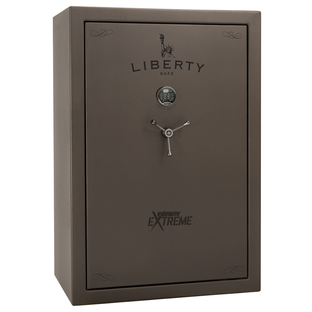 Lincoln Fatboy Extreme 64XT Safe in Textured Bronze with Black Chrome Electronic Lock.