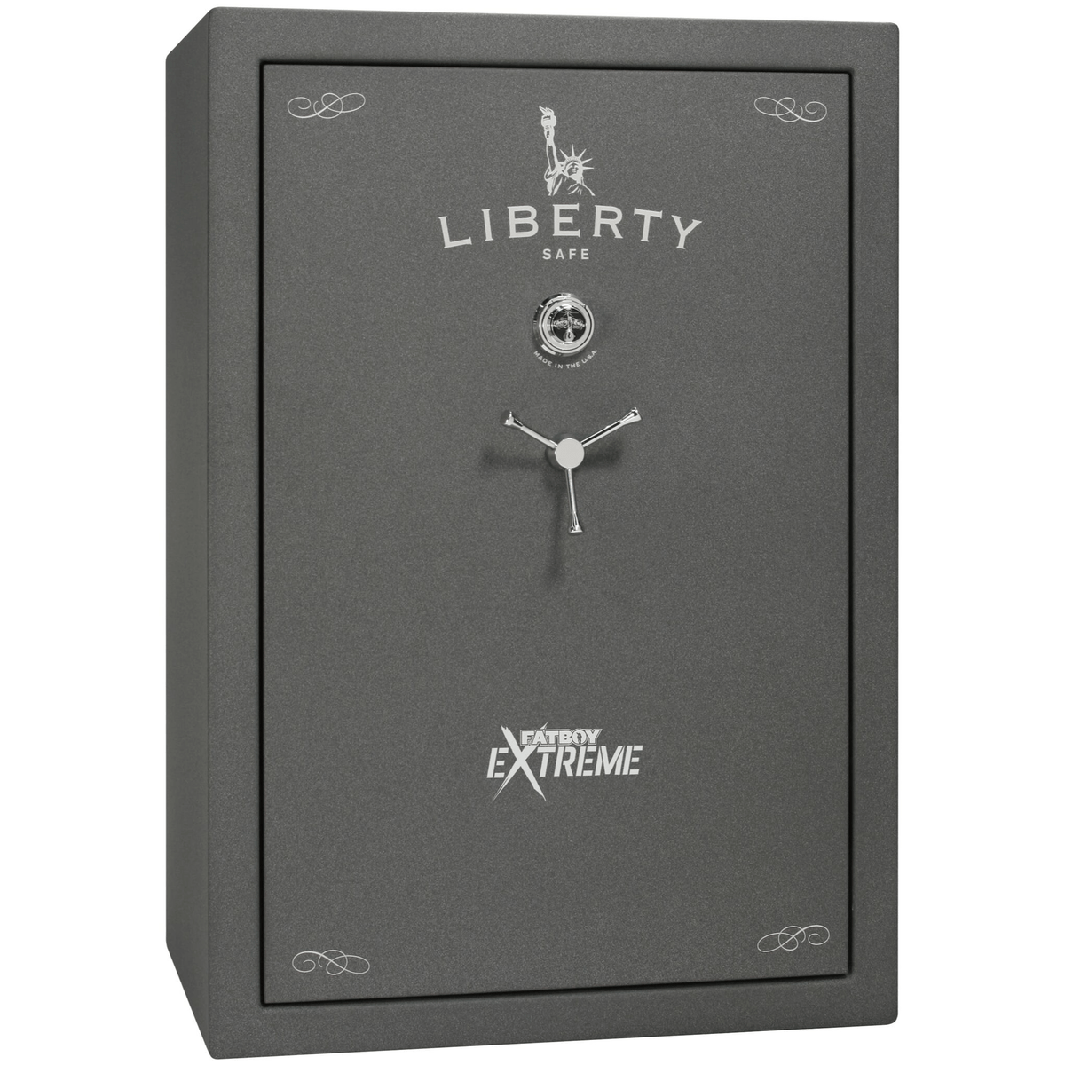 Lincoln Fatboy Extreme 64XT Safe in Textured Granite with Chrome Mechanical Lock.
