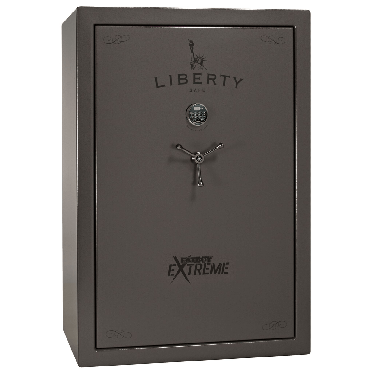 Lincoln Fatboy Extreme 64XT Safe in Gray Marble with Black Chrome Electronic Lock.