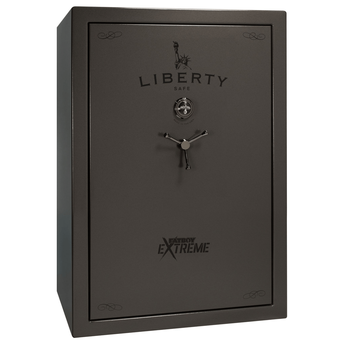 Lincoln Fatboy Extreme 64XT Safe in Gray Marble with Black Chrome Mechanical Lock.