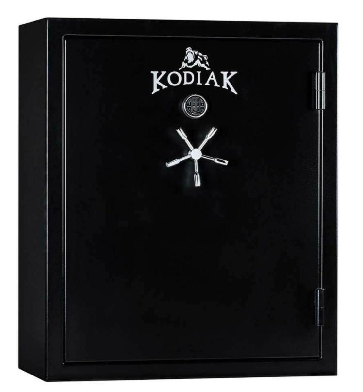 KB5950EXS in textured black with chrome electronic lock, door closed.