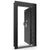 The Beast Vault Door in Textured Black with Chrome Electronic Lock, Right Inswing, door open.