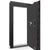 The Beast Vault Door in Textured Black with Chrome Electronic Lock, Right Outswing, door open.