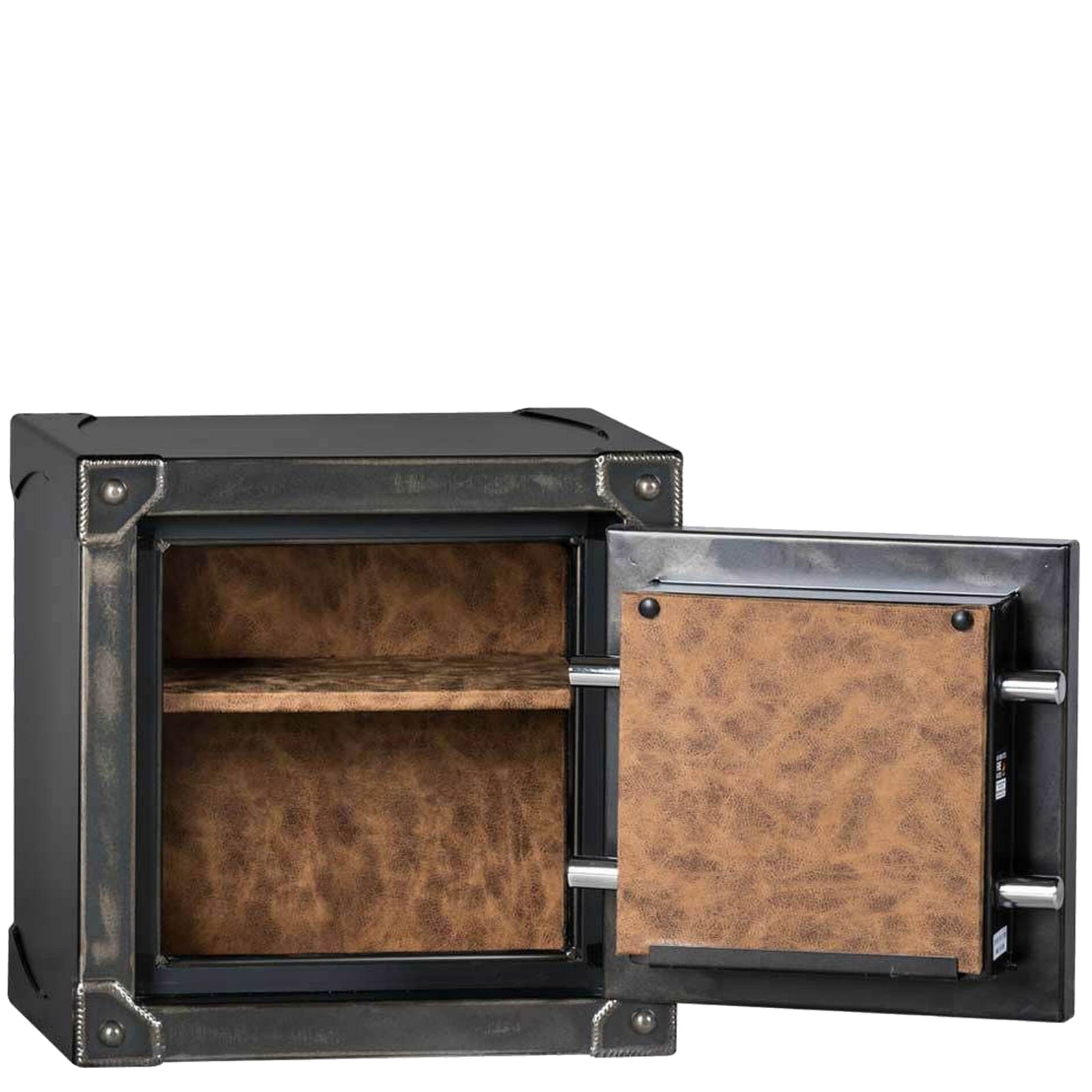 RHINO LONGHORN LSB1818 exterior. Fully Upholstered, Unique Antiqued Finish.