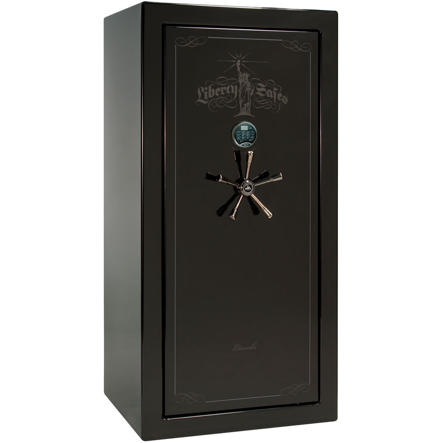 Liberty Lincoln 25 Safe in Black Gloss with Black Chrome Electronic Lock.