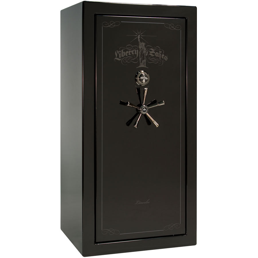Liberty Lincoln 25 Safe in Black Gloss with Black Chrome Mechanical Lock.