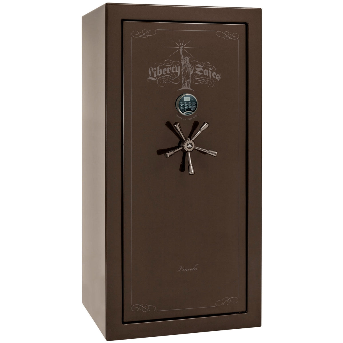 Liberty Lincoln 25 Safe in Bronze Gloss with Black Chrome Electronic Lock.