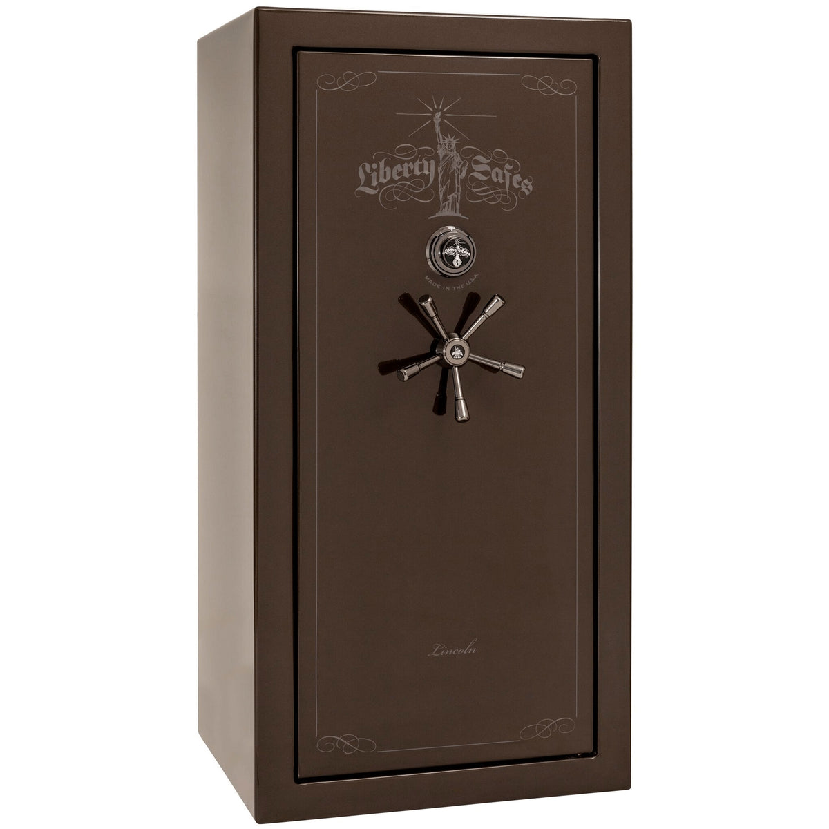 Liberty Lincoln 25 Safe in Bronze Gloss with Black Chrome Mechanical Lock.