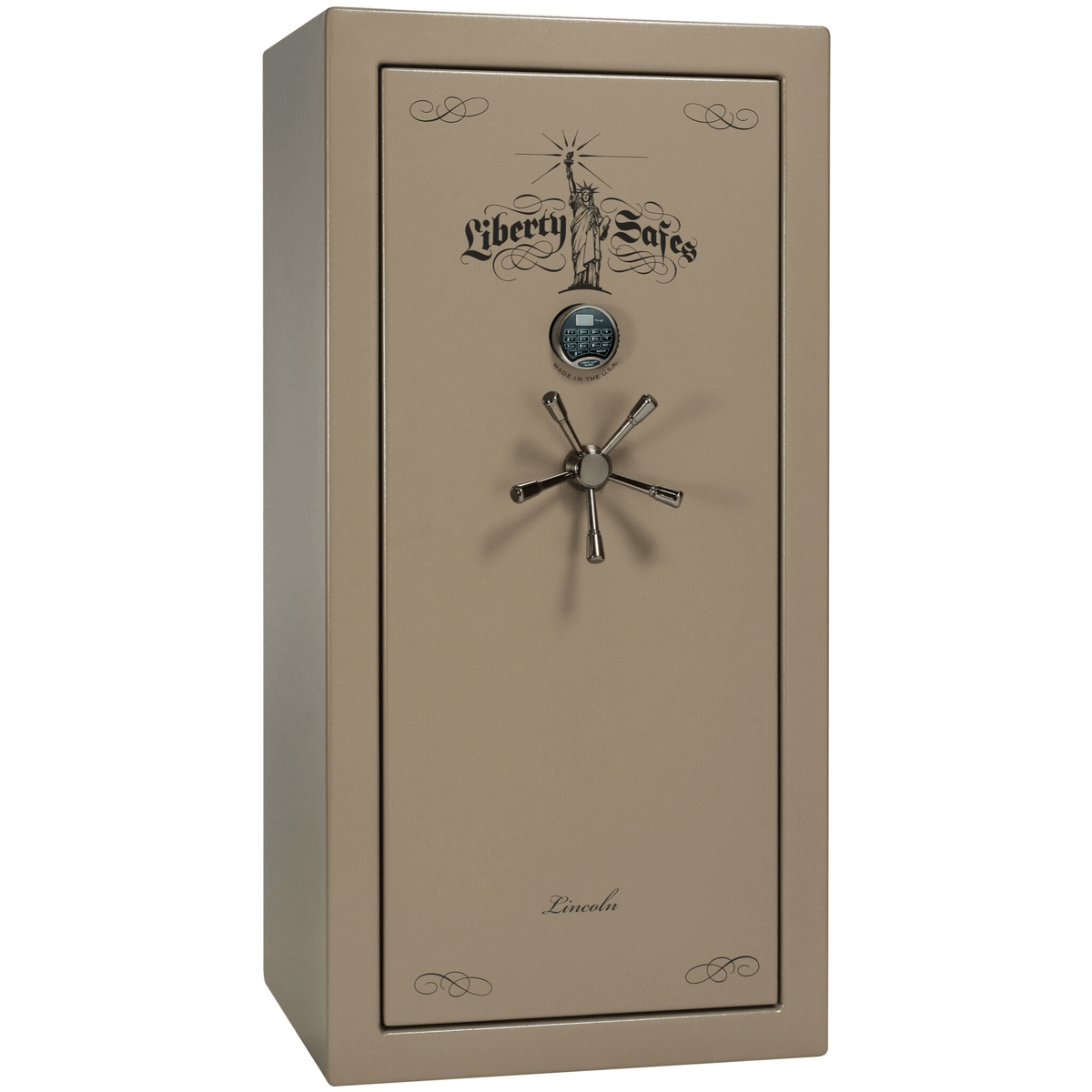 Liberty Lincoln 25 Safe in Champagne Marble with Black Chrome Electronic Lock.