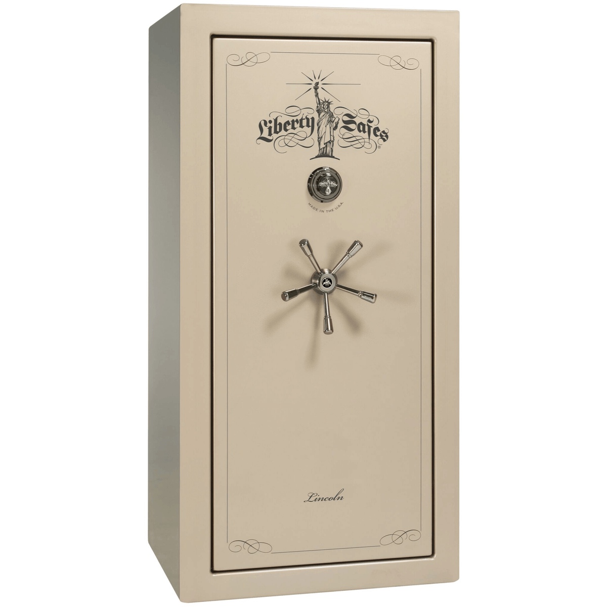 Liberty Lincoln 25 Safe in Champagne Gloss with Black Chrome Mechanical Lock.