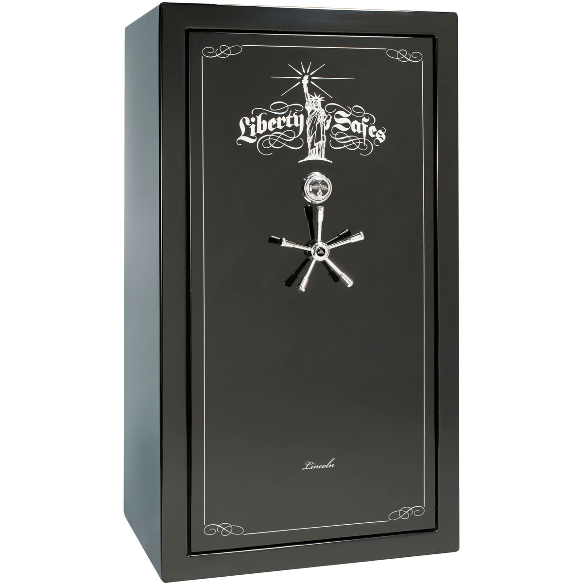 Liberty Lincoln 40 Safe in Black Gloss with Chrome Mechanical Lock.