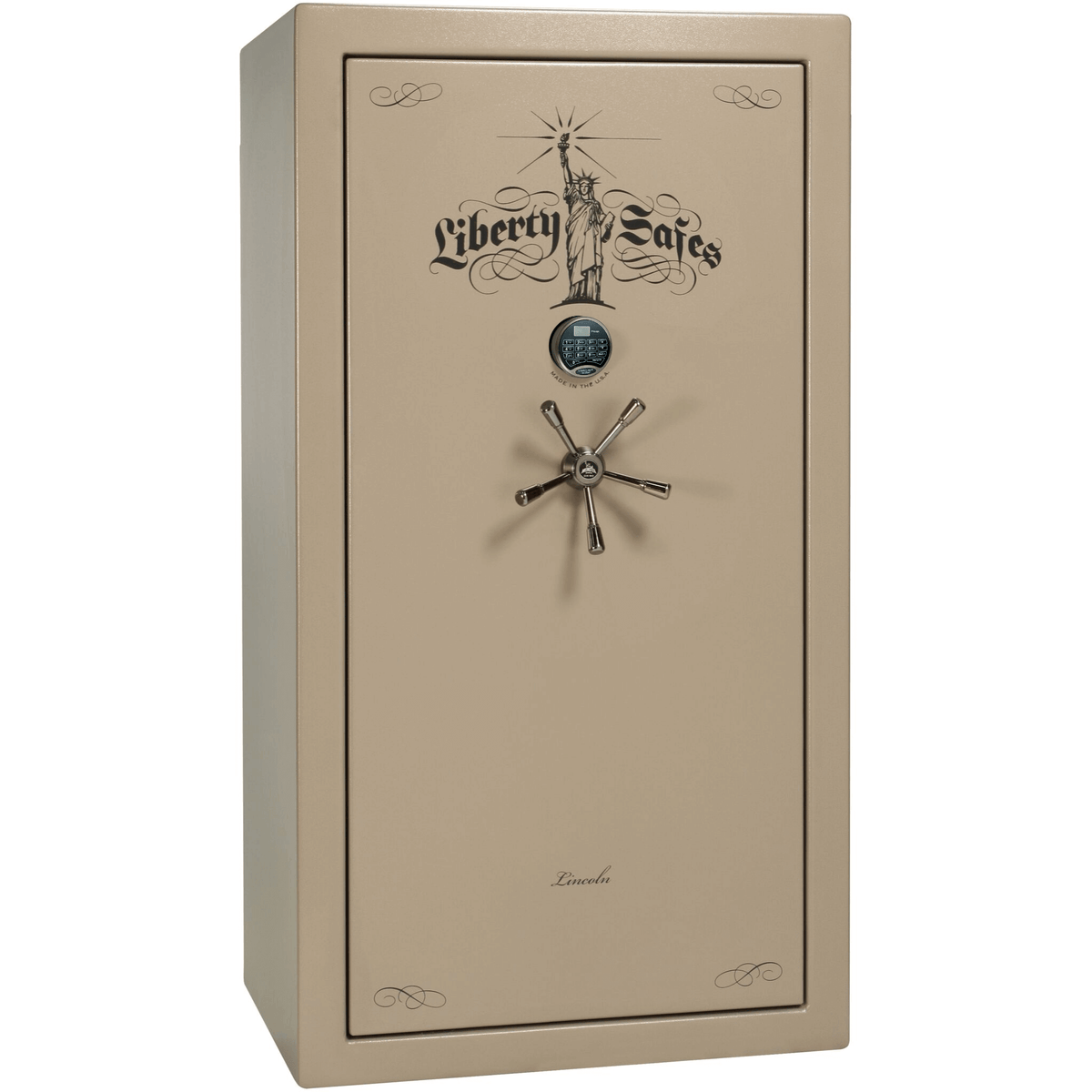 Liberty Lincoln 40 Safe in Champagne Marble with Black Chrome Electronic Lock.