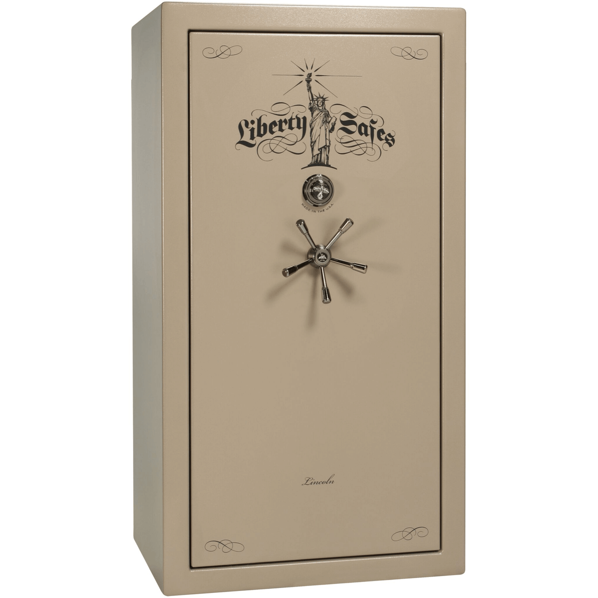Liberty Lincoln 40 Safe in Champagne Marble with Black Chrome Mechanical Lock.