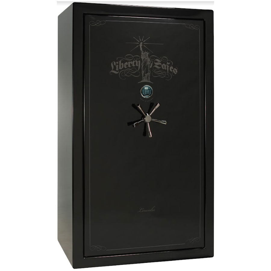 Liberty Lincoln 50 Safe in Black Gloss with Black Chrome Electronic Lock.