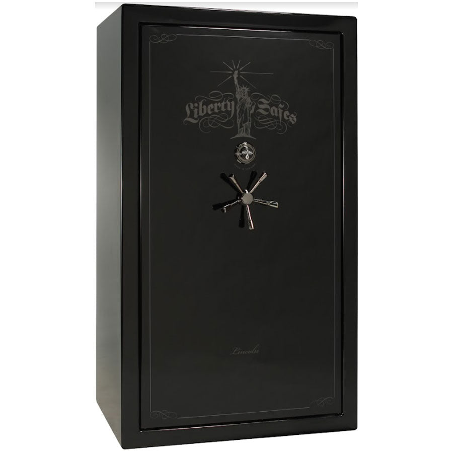 Liberty Lincoln 50 Safe in Black Gloss with Black Chrome Mechanical Lock.