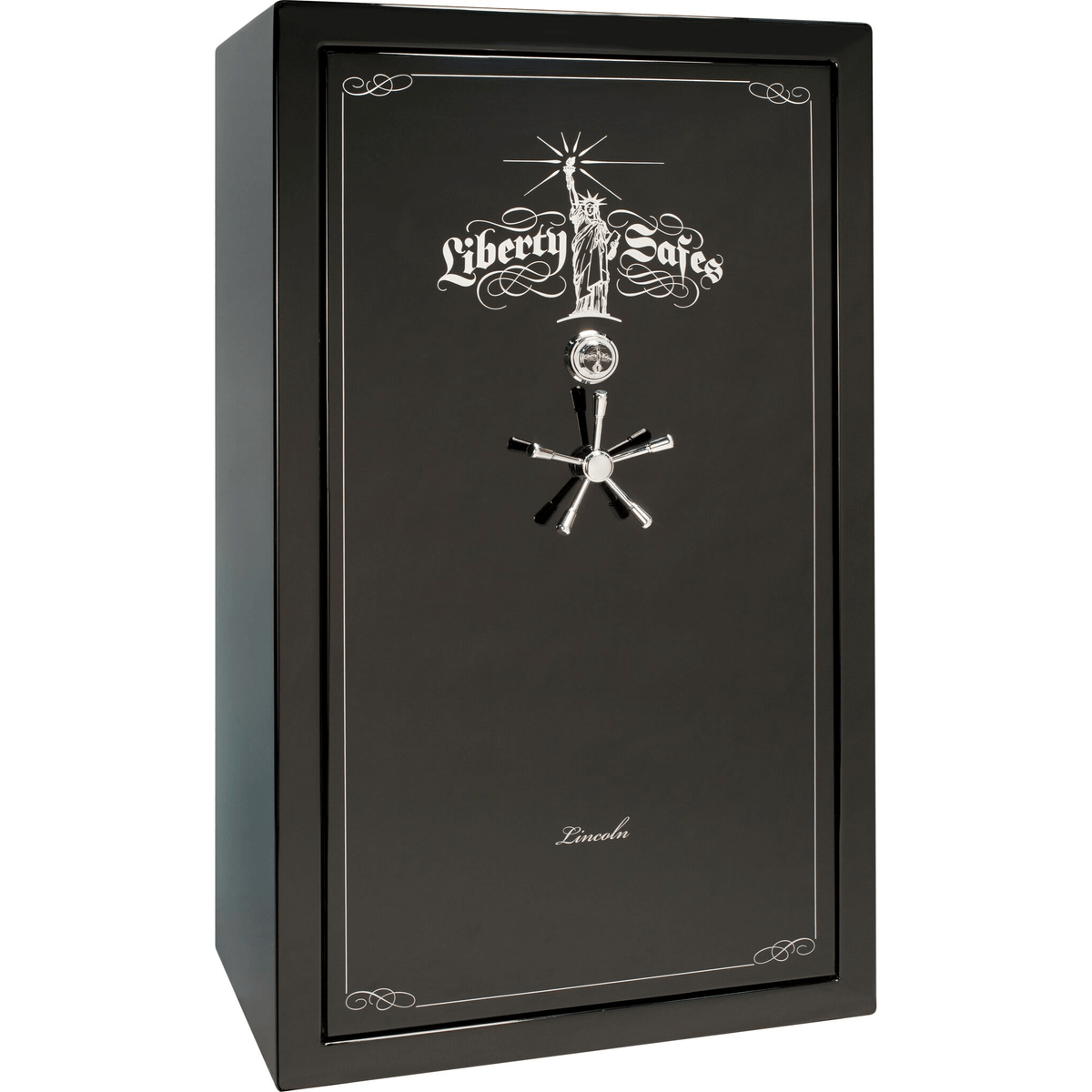 Liberty Lincoln 50 Safe in Black Gloss with Chrome Mechanical Lock.